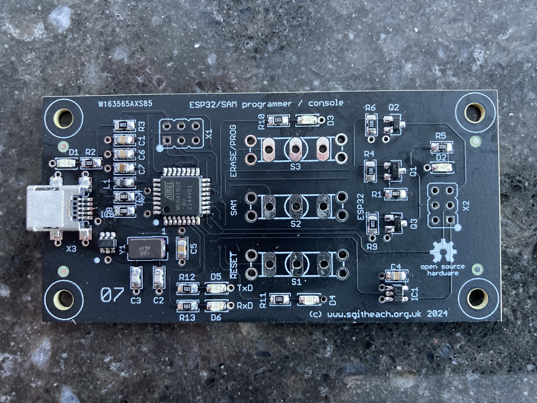 SMD fitted board